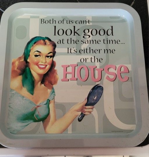 Tin Tray. $5  (Fork to show size only)