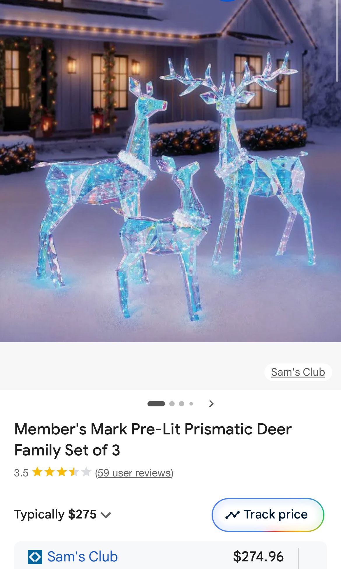 Christmas Deer Outdoor Decoration