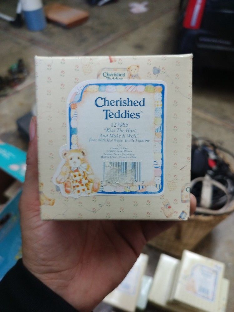 Cherished Teddies Kiss The Heart And Make It Well Bear With Hot Water Bottle Figurine