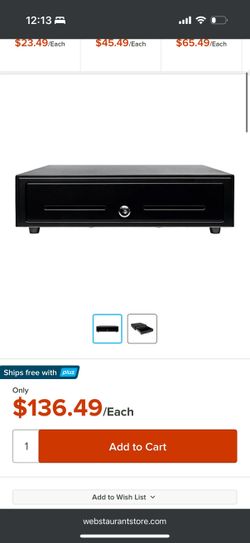 Cash Drawer 16" x 16" Black Printer Driven with 5 Bill / 8 Coin Till