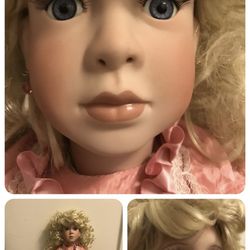 All Porcelain 28” Doll By Janis Berard “Jennifer