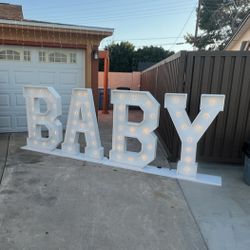 BABY Marquee Letters