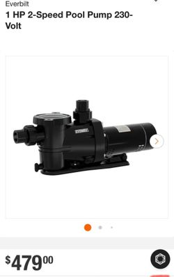 Everbilt 1 HP 2-Speed Pool Pump 230-Volt