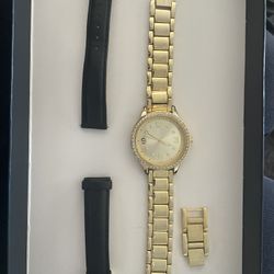 gold stainless steel watch!!