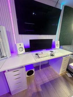 IKEA EKBACKEN 2 PCS Limited White Desk Countertops