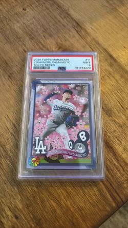 2025 Topps SP Murakami Yoshinobu Yamamoto PSA Mint 9