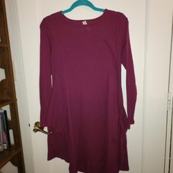 BURGUNDY TSHIRT DRESS SIZE S $20 OBO 