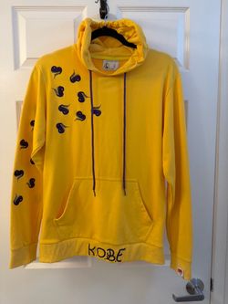 IBIS Kobe Bryant Tribute Heart on Sleeve Hoodie Yellow Purple 24 Hearts Rare