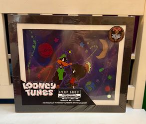 Exclusive POP ART Looney Tunes Collectible Limited Edition with Digital Twin | Featuring Background by Renowned Artist - Scene from Hair-Raising Hare