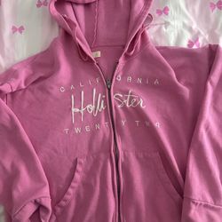 Pink Hollister Zip Up 