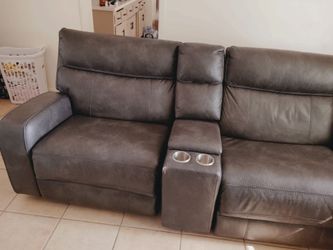 Grey stylish recliner sofa
