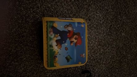Nintendo 3DS Super Mario Game Case with 3 games