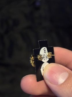 Large nugget earrings