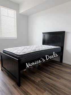 Twin Solid Wood Bed With Mattress $440