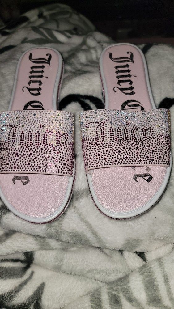 Juicy Couture Pink Bling Slides