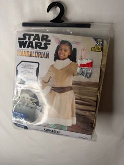 New kids girls size 12-14 Mandalorian Grogu Star Wars costume
