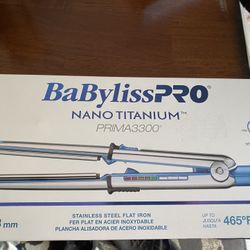 New Babybliss Pro Nano Titanium Hair Straightener And Curling Wand In One 