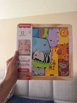 Fisher-Price Wooden Animal Puzzle 12 Pieces