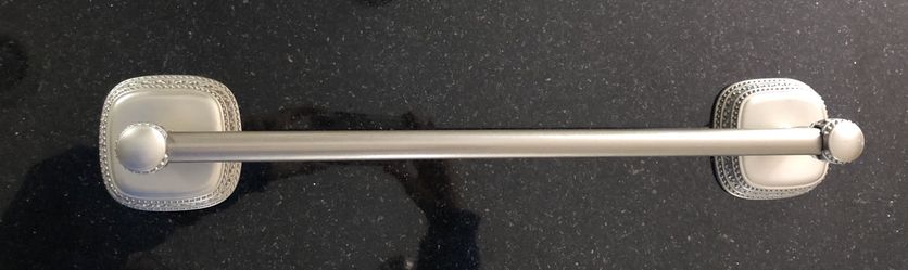 Towel rod - 18” brushed nickel, wall mounted $30