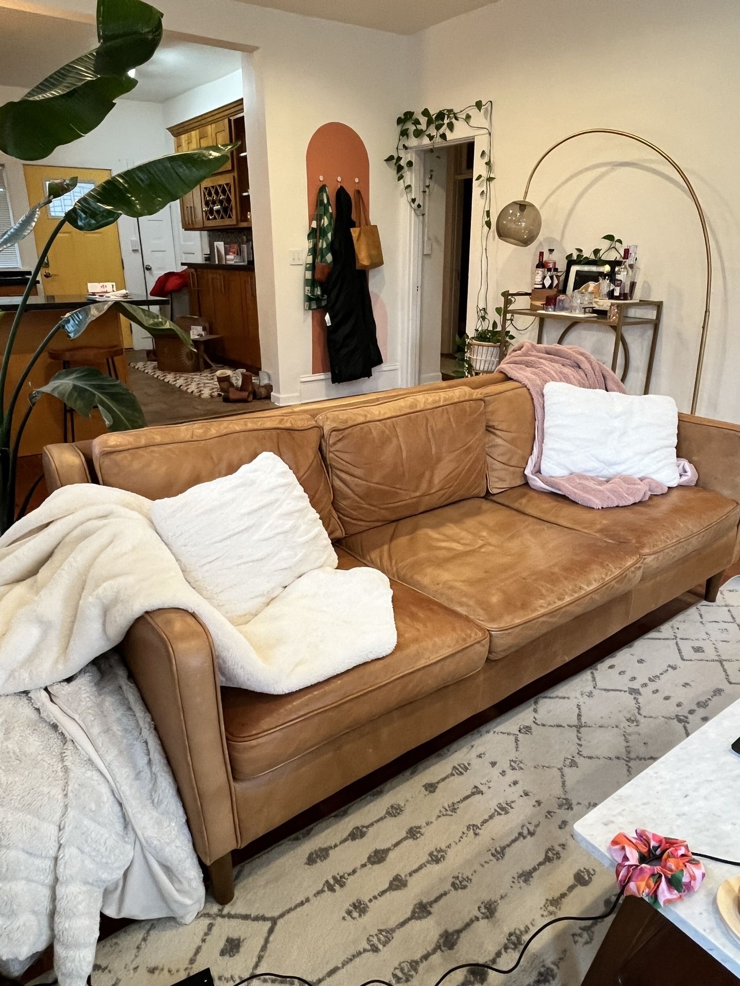 West Elm Leather Hamilton Couch for Sale in Seattle, WA OfferUp