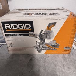 RIDGID 18V Brushless Cordless 7-1/4 in. Dual Bevel Sliding Miter Saw For 