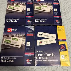Avery - 4 Boxes Printable Tent Labels - New