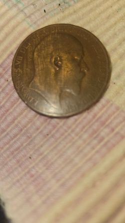 English 1907 penny schilling