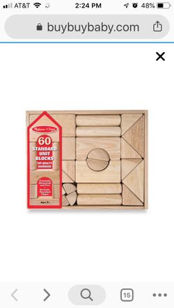 Melissa and Doug wooden standard unit blocks