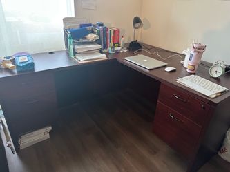 Free real wood desk with locker