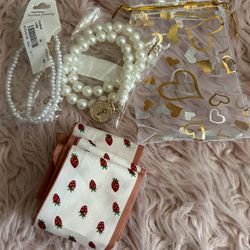Pearl Necklace/Twilly Bundle
