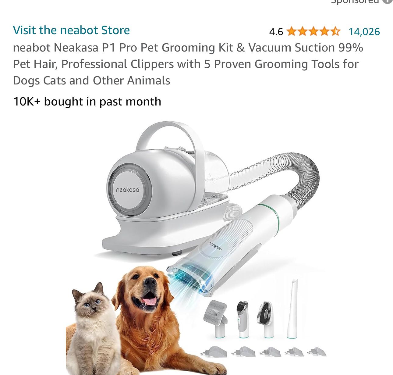 Neabot Pet Grooming Kit And Vacuum 
