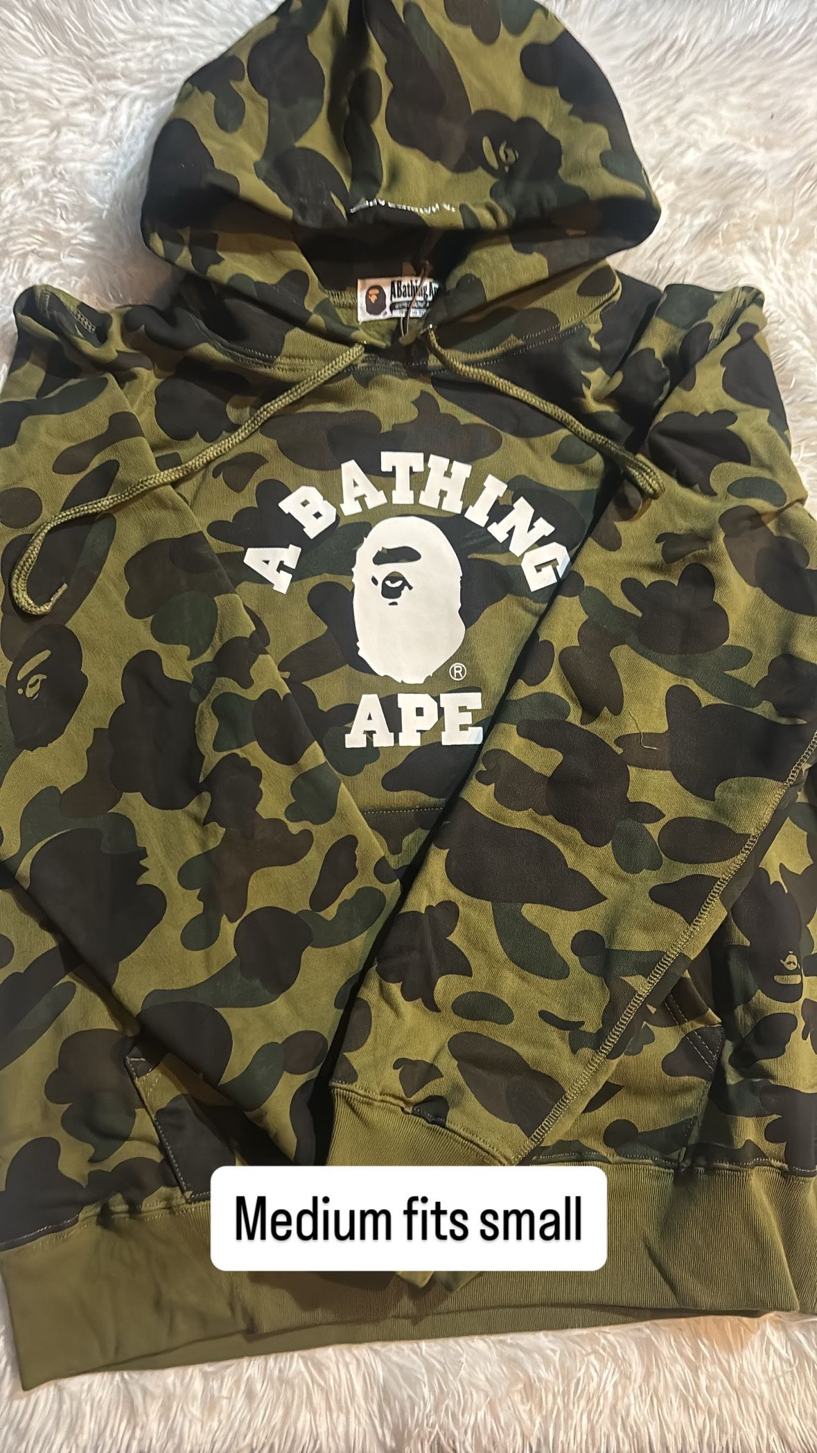 Bape Hoodie Medium Fits Small