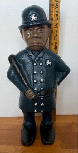 Vintage Large Policeman Bank/ Doorstop. 10.5” tall and 6.2 pounds. Nice