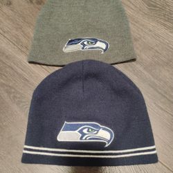 2 Seattle Seahawk Beanie Skull Caps.. Yes They Are Available