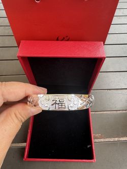 Solid Silver Adjustable Bangle - Perfect Gift