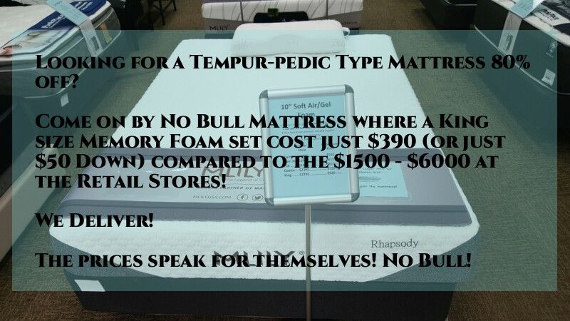 80% OFF Tempur-pedic Type Mattresses!!!