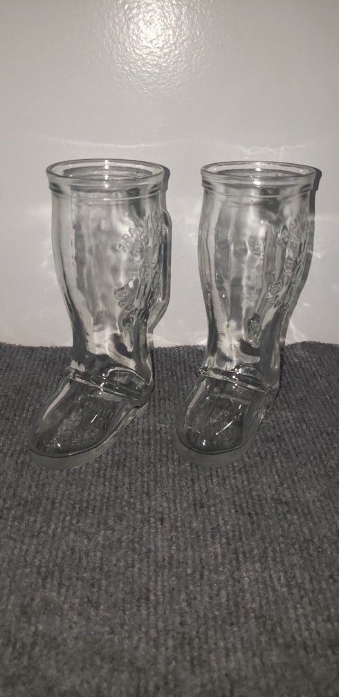 Vintage 1975 Frankenmuth Bavarian Inn Glass Boot Set