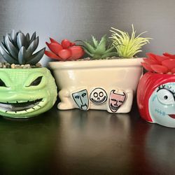 Nightmare Before Christmas Halloween Decor Succulent Plants 