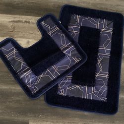 Navy Blue Bathroom Rugs