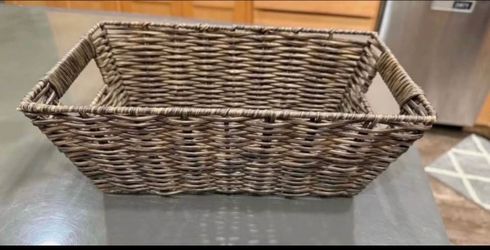 Brown wicker basket