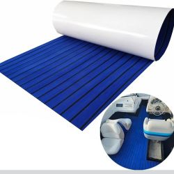 New EVA Foam Boat Flooring Sheet 94.5" x 35.4" Faux Teak Deck Mat Non-Slip and Self-Adhesive for Boats, Yacht, Swim Platform, RV, Kayak, Surfboard, 