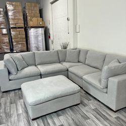 BRAND NEW LIGHT GREY SECTIONAL CLOUD SAME DAY DELIVERY