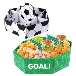 2 piece Soccer Themed Stadium and Ball themed Party Favor/Snack container