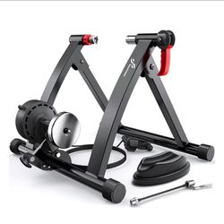 Bike Trainer - Magnetic Stationary Bike Stand for 26-28" & 700C Wheels - Adjustable 6 Level