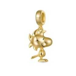 Peanuts Snoopy Pendant Dangle Charm for Women, S925 Sterling Silver Dangle Charms for Women Wife, Valentine‘s Day, Mother’s Day Jewelry (Woodstock)