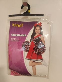 GIRLS RED AND BLACK CHEER OUTFIT 