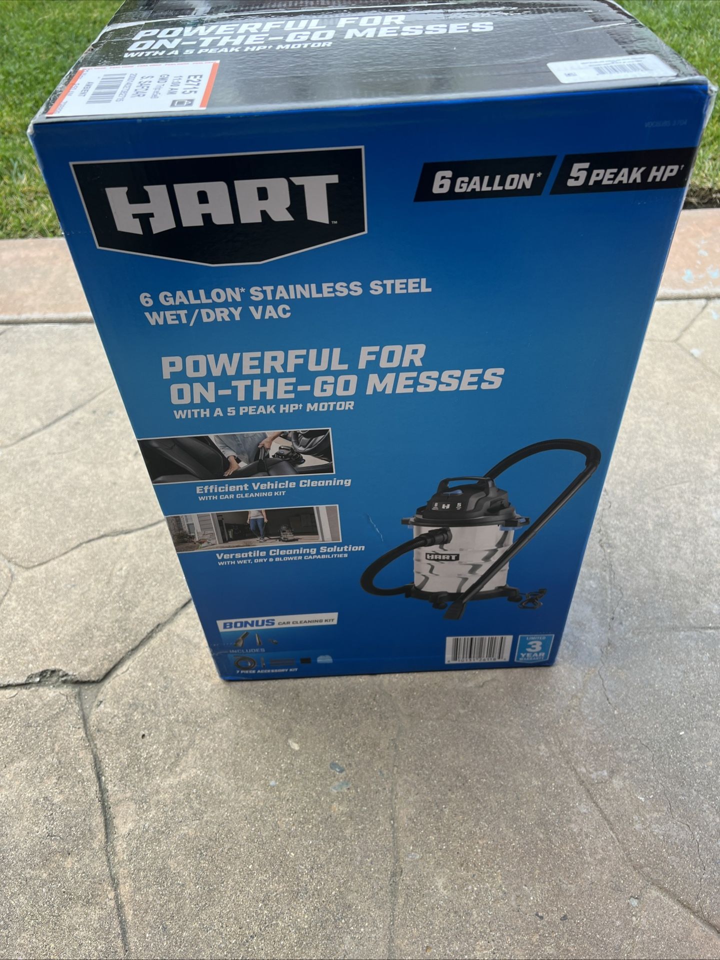 Hart 6 Gallon Stainless Steel Wet/Dry Vacuum