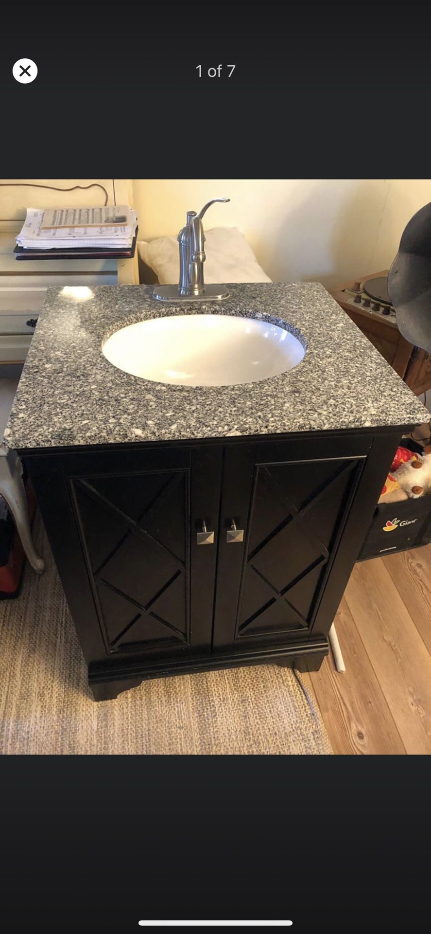Like new 24” Granite sink & faucet