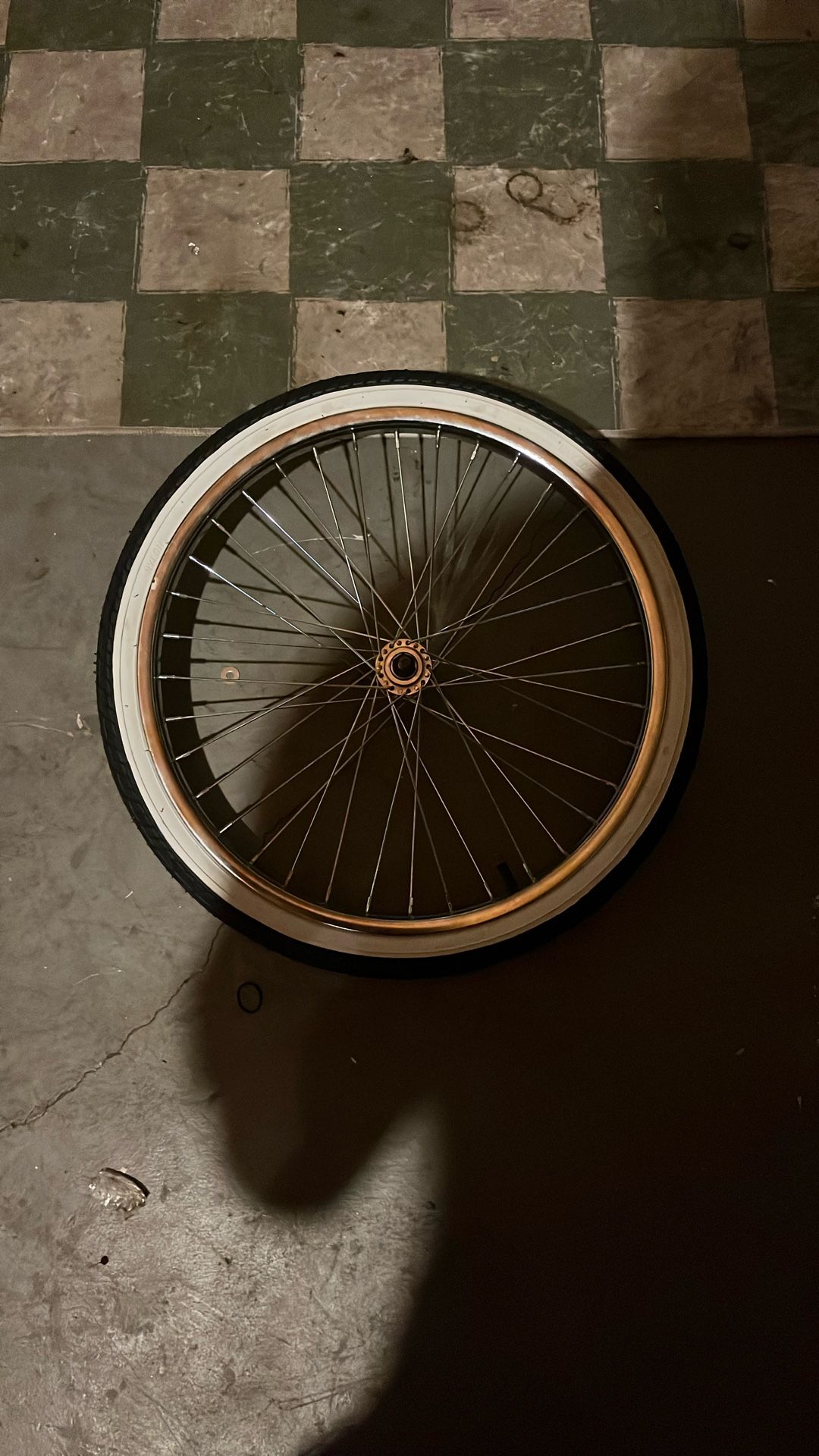 bike rim with whitewalll tire