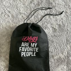 Dog Lover Reusable Black Drawstring Bag